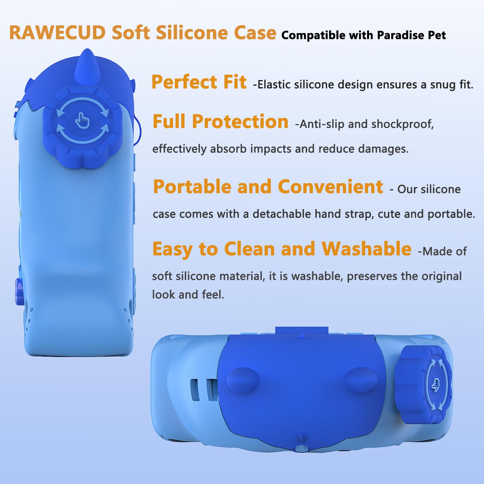 RAWECUD Protective Case for Tamagotchi Paradise Electronic Pet, Silicone Cover for Tamagotchi Paradise with Screen Protector, Hand Strap and Button Cover Protector - 5