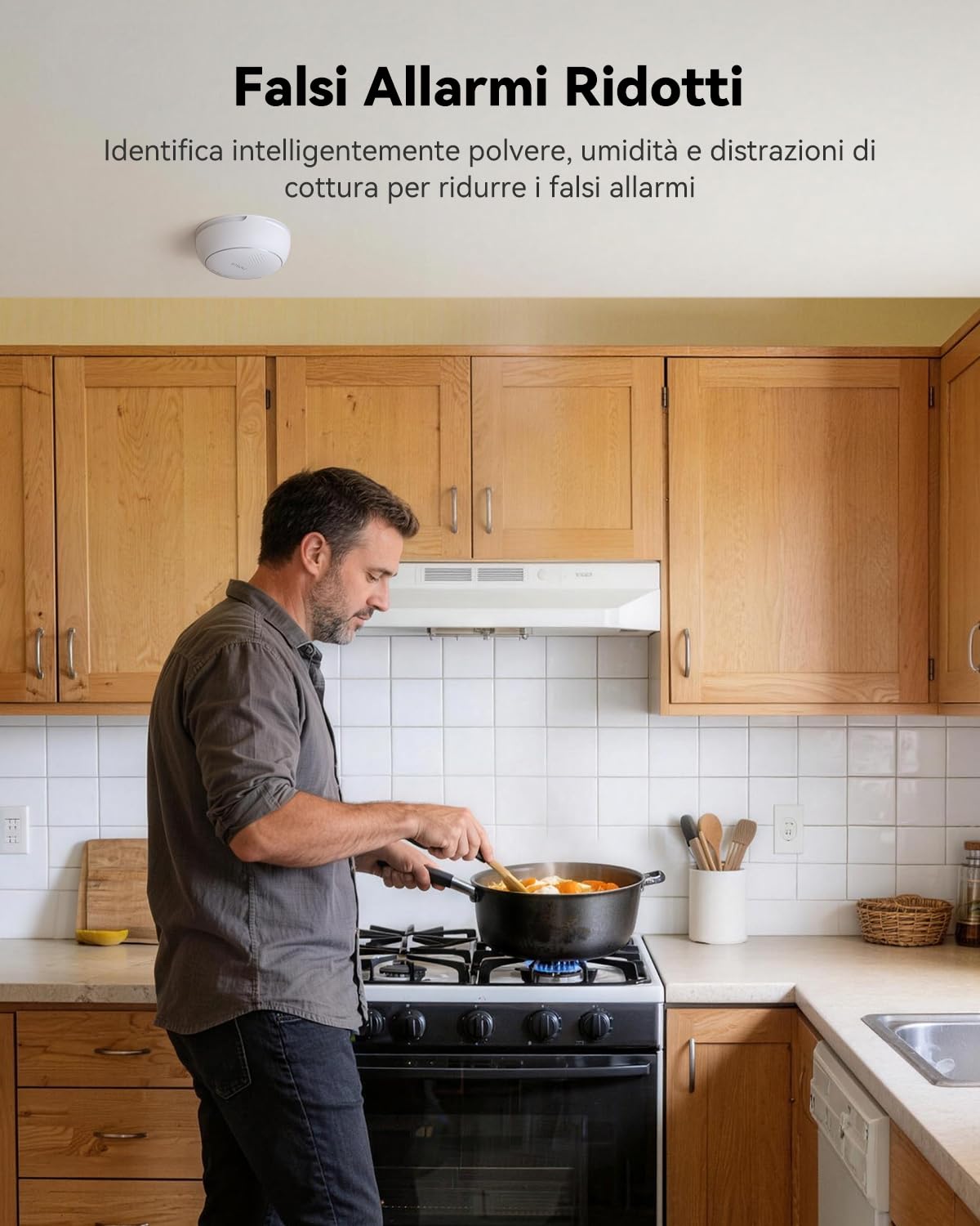 Imou Set di Rilevatore di Fumo Collegato con Stazione Zigbee, Allarme Antincendio Interconnesso, Sistema di Sicurezza Domestica, Rilevatore di Fumo Wi-Fi Senza Fili, Compatibile con l'App, 3 Pezzi