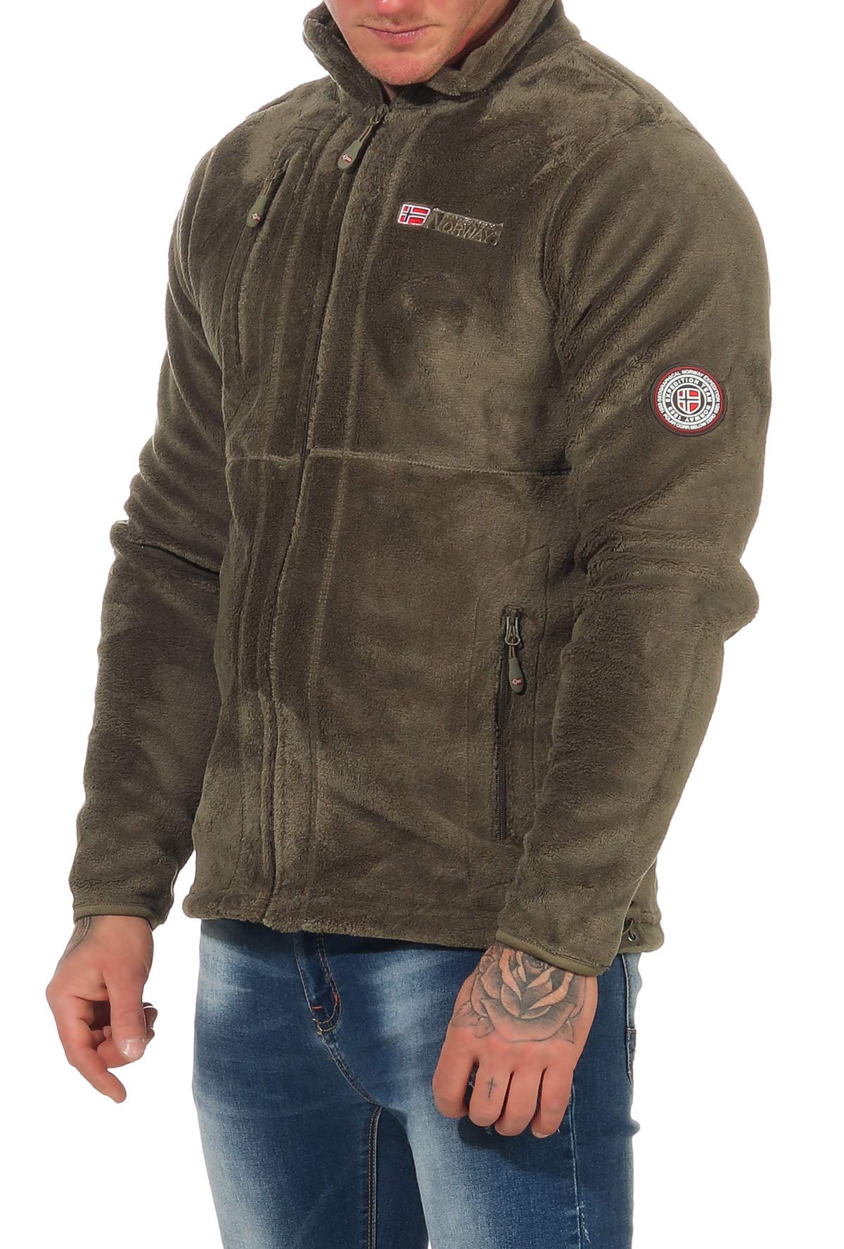 Geographical Norway G-Hunter Chaqueta de forro polar para hombre, para exteriores, para esquí, deporte, de peluche