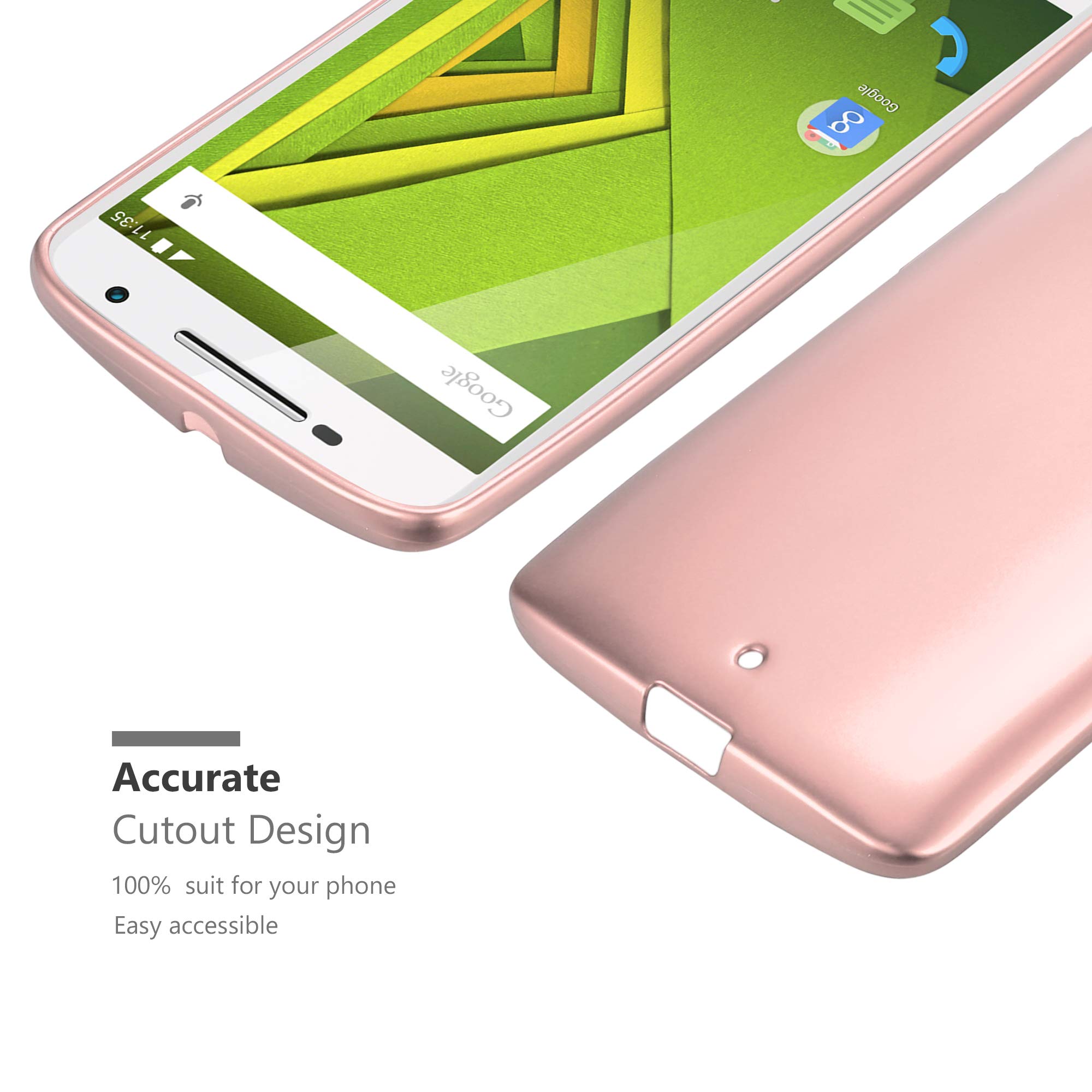 Cadorabo Hülle Für Motorola Moto X Play – TPU Silikon, Schlank & Kratzfest