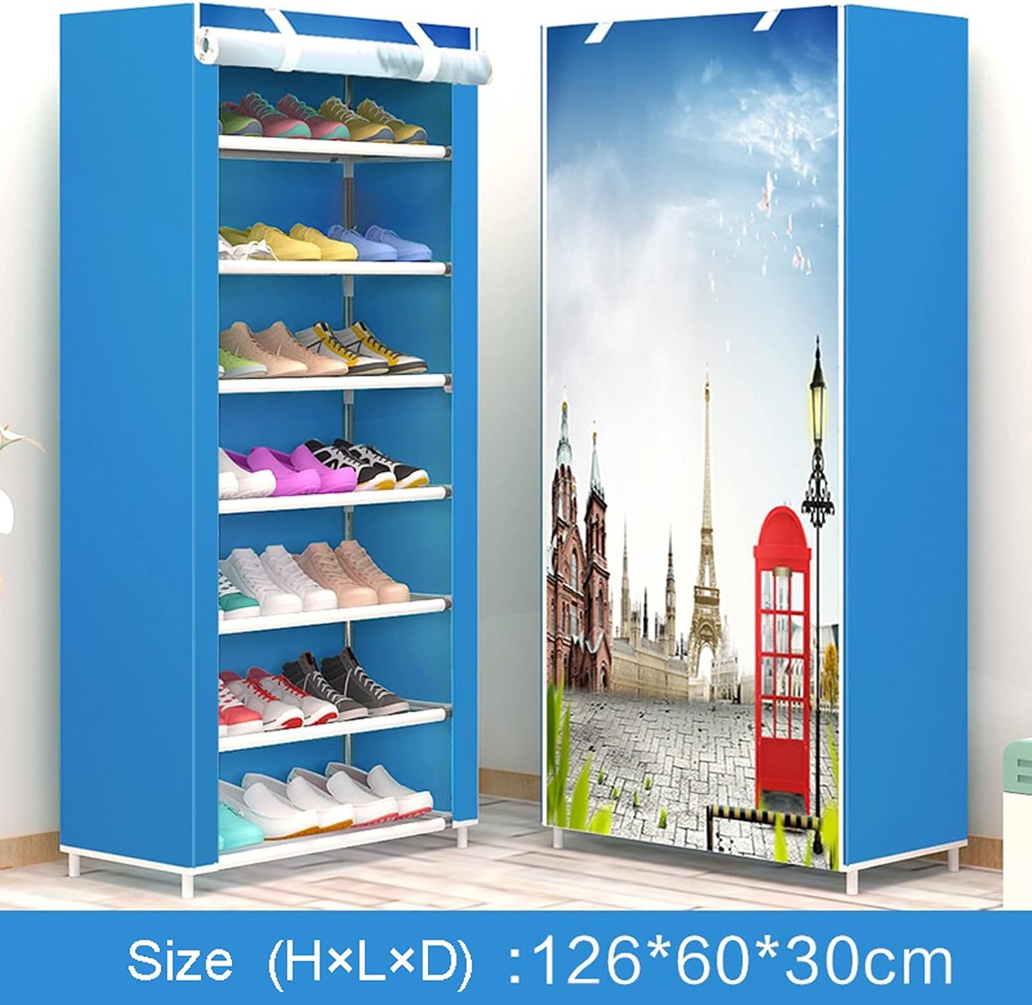 公式ショップ ポータブルワードローブ服 シンプルクローゼット靴オーガナイザー携帯用多層靴ラック厚い鋼管不織布取り外し可能な靴収納棚 ワードローブ収納クローゼット Color Blue Size 126 60 30cm Www Nailslider Co Il 公式ショップ ポータブルワードローブ服 シンプルクローゼット靴オーガナイザー携帯用多層靴ラック厚い鋼管不織布取り外し可能な靴収納棚 ワードローブ収納クローゼット Color Blue Size 126 60 30cm Www Nailslider Co Il