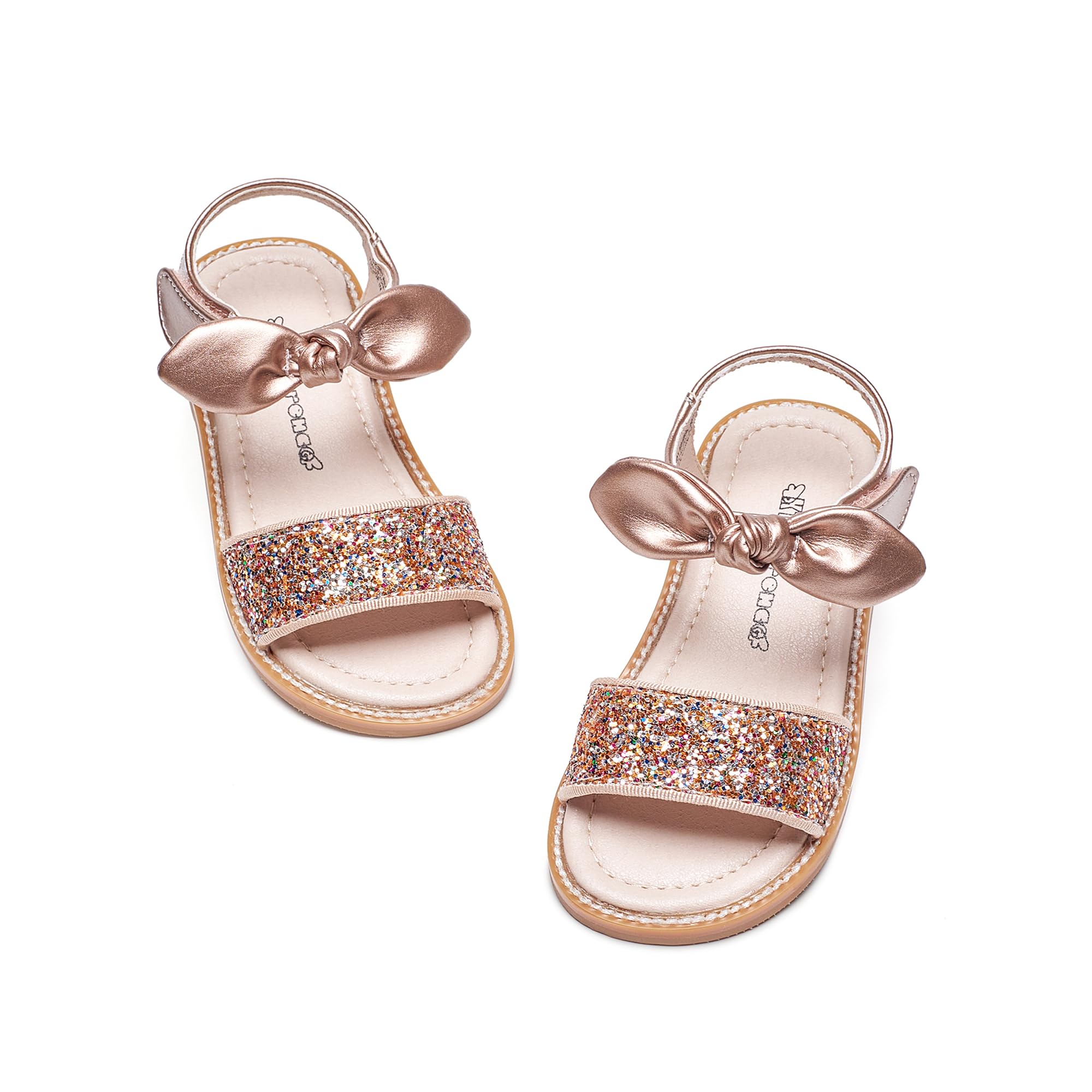 Kiderence Toddler Flower Girl Sandals Open Toe Dress Shoes Wedding Party