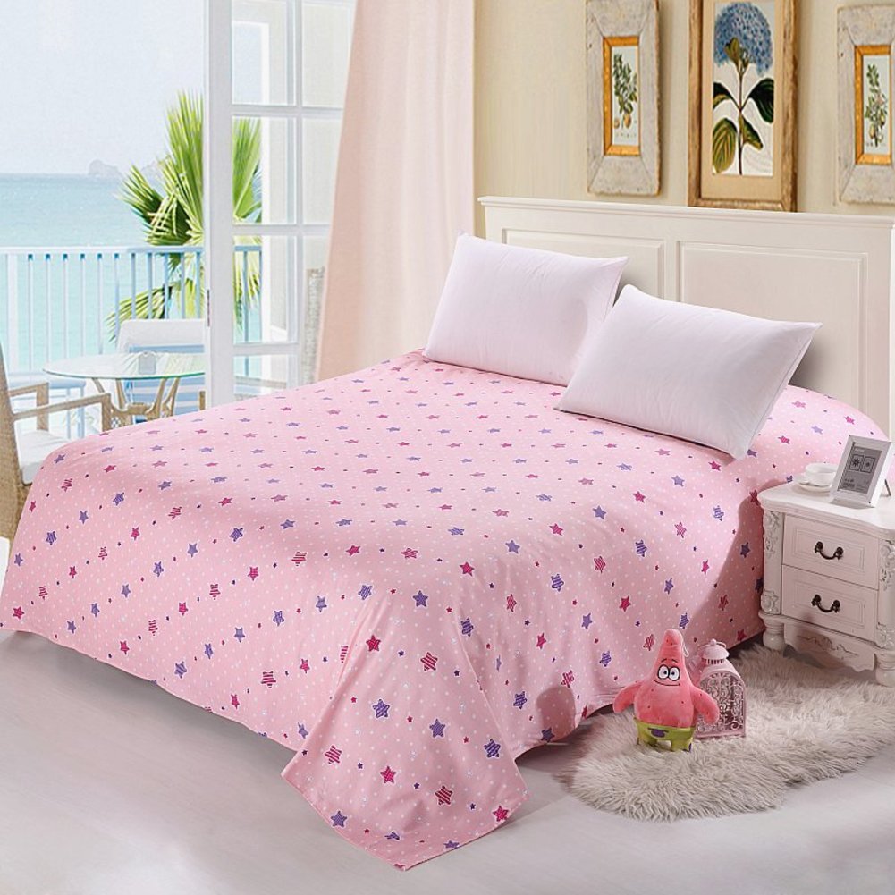 Drap plat en coton sergé pour lit une ou deux places 180x230cm