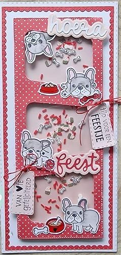 Miniatura 3 de Juego de sellos y troqueles para perros para hacer tarjetas, sellos transparentes y troqueles de corte de metal para álbumes de recortes,