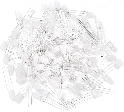 Miniatura 6 de CHANZON 100 luces de diodo LED difusas rojas y azules de 0.197 in, cátodo común (esmerilado redondo bicolor) lámparas de bombilla de iluminación