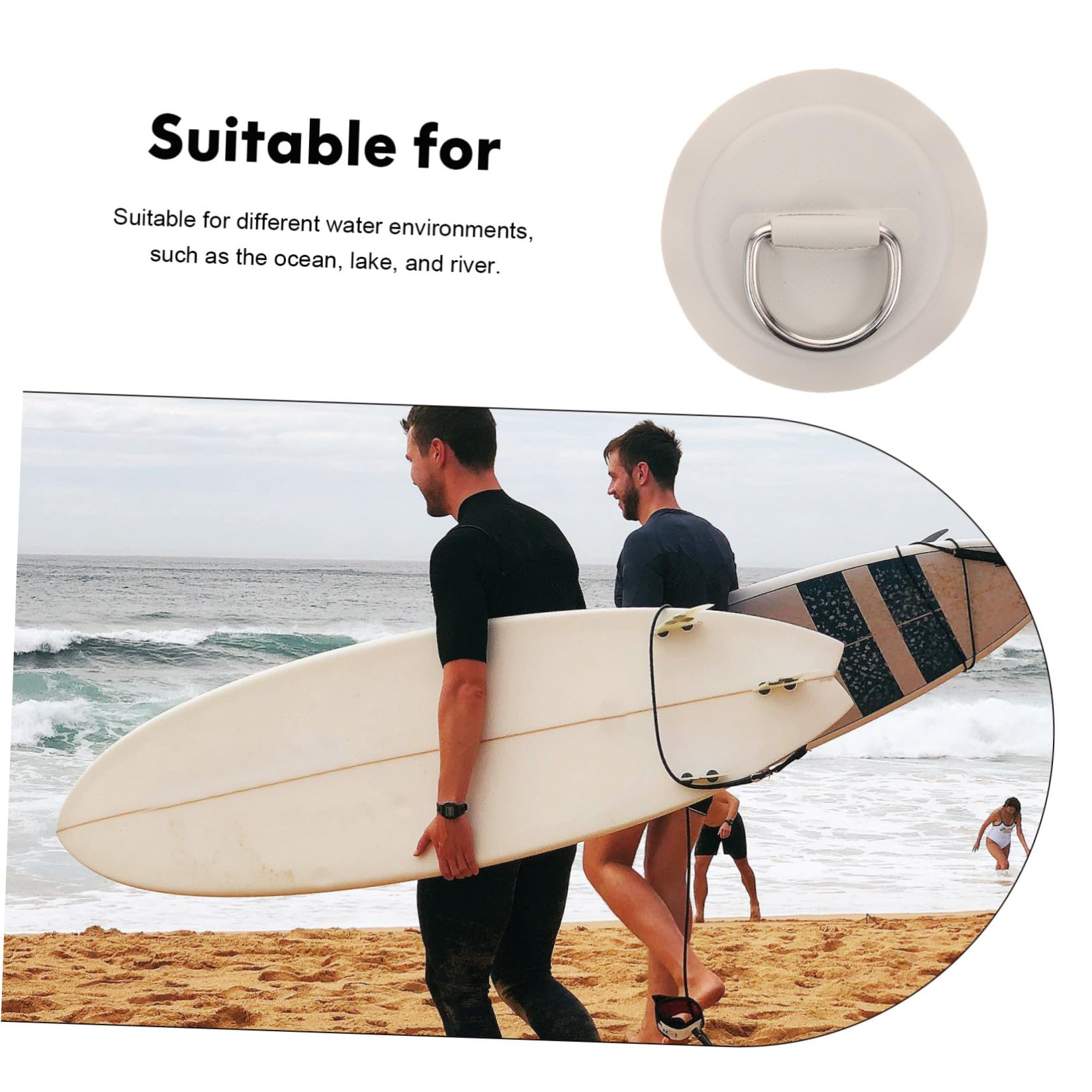 Operitacx 16 Pièces Boucle de Cordon de Paddleboard en PVC, Fixation | Design Portable à Boucle, Gain de Place, pour Océan et Lac, Compatible Bateau