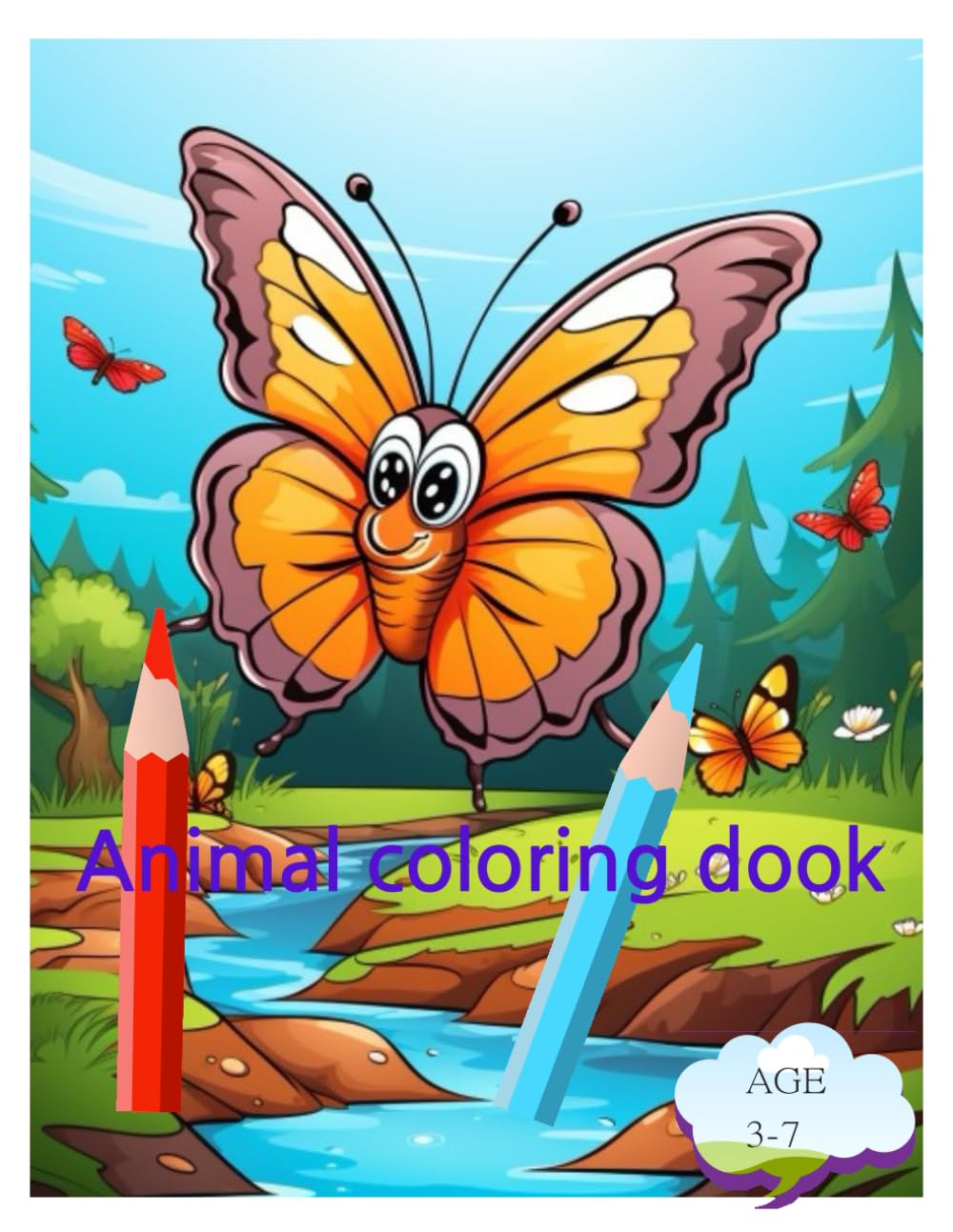 Animal coloring dook for kids: Color your child's day with this signature coloring book, full of fun pictures, lots of cute animals and other people from nature.