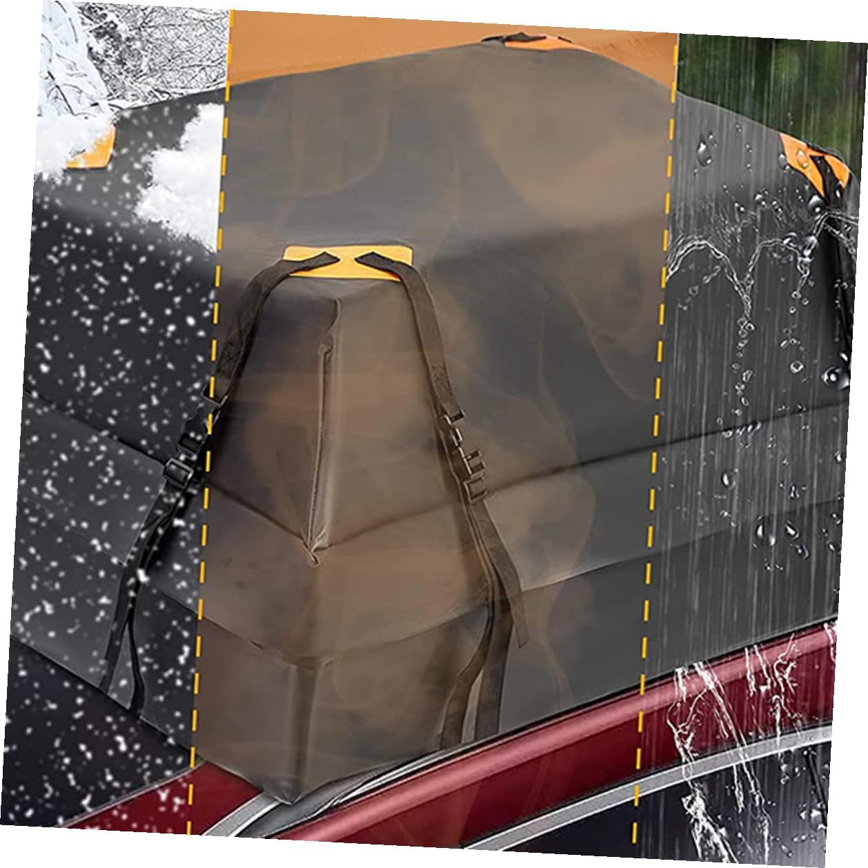 Waterproof Auto Roof Bag 600d Oxford Fabric Car Rooftop Cargo Carrier Storage Bag Dustproof Sunproof Vehicle Cargo Holder for Travel and Outdoor Use