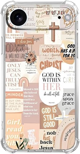 IATMOMF God with Us Case for iPhone 17 Air,Christian Quote,Trendy Cool Soft TPU 