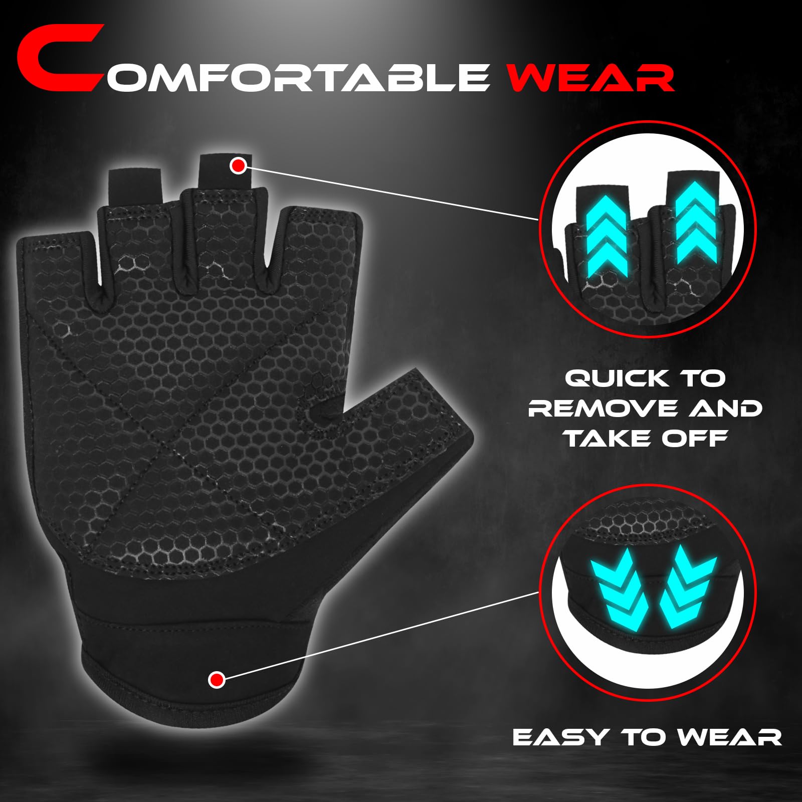 SAWANS Guanti da palestra per allenamento pesi guanti da uomo e donna traspiranti antiscivolo in silicone imbottito palmo protezione per esercizi di allenamento a mezze dita pull up manubri ciclismo