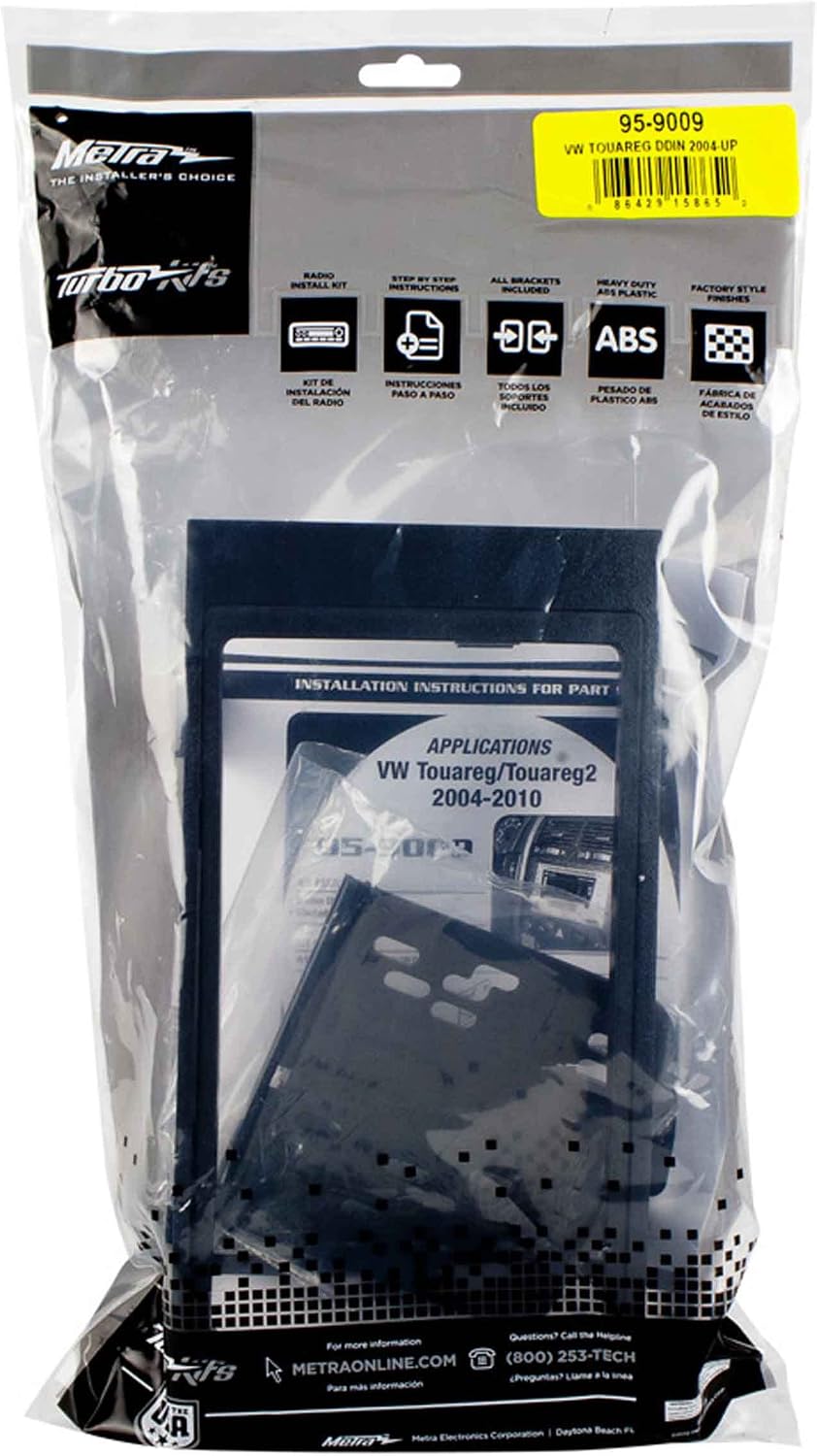 Metra 95-9009 Double DIN Installation Kit for 2004-Up VW Touareg Vehicles, Black image 2
