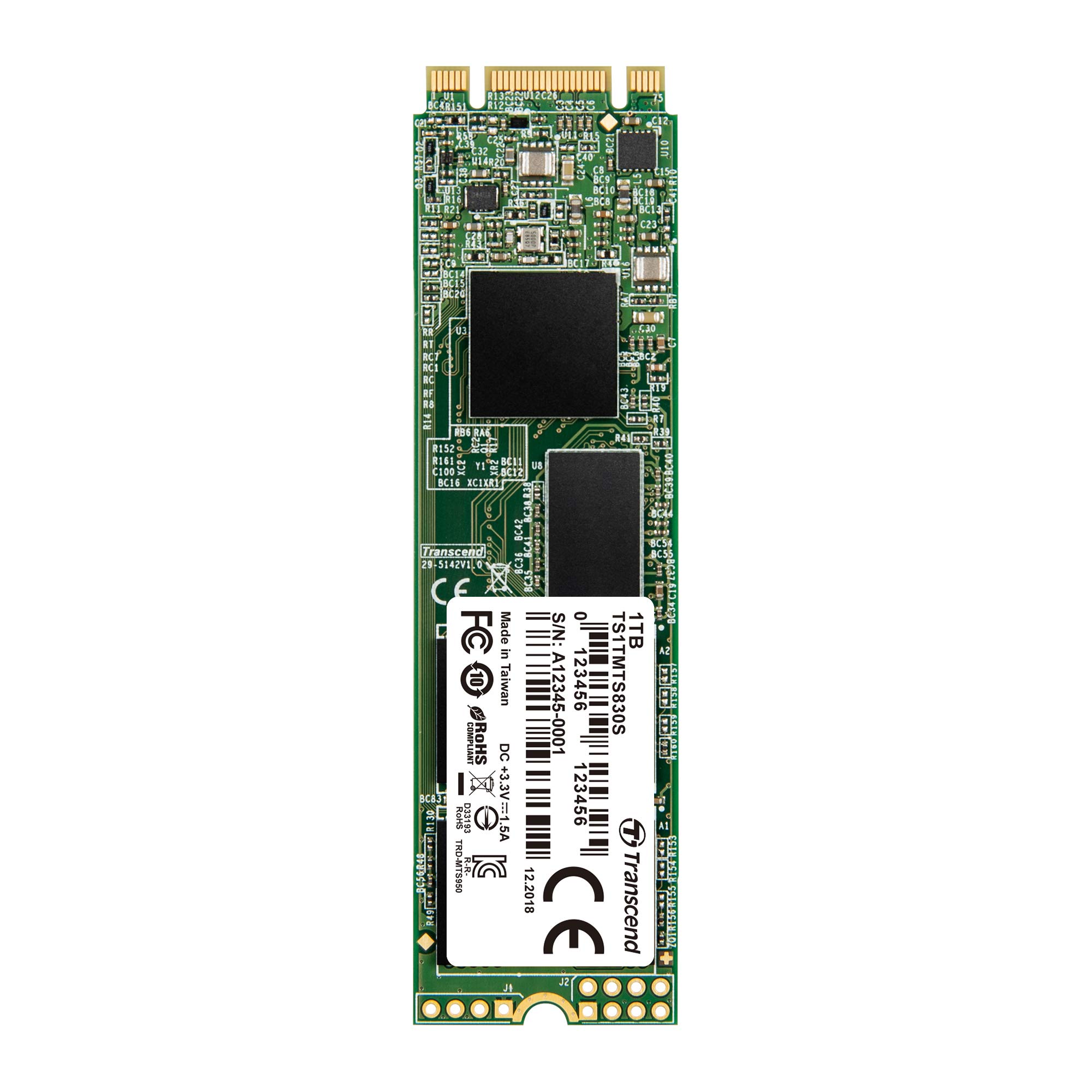 Transcend TS1TMTS830S 1TB | M.2 SSD 830S SATA III 6Gb/s 3D NAND flash