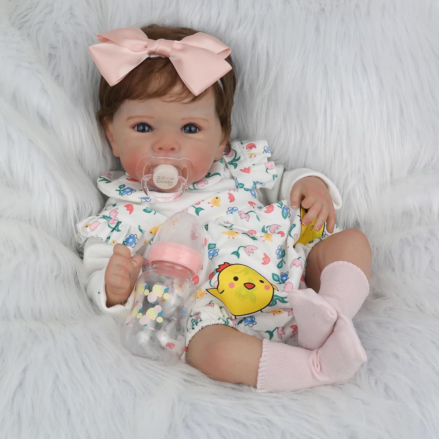 WOOROY Bundle of Lifelike Reborn Baby Dolls 18'' Girl