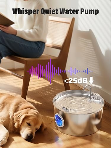 Miniatura 8 de Fuente de agua para perros de 3.4 galones para perros grandes, fuente de agua extra grande de acero inoxidable para mascotas, dispensador de agua