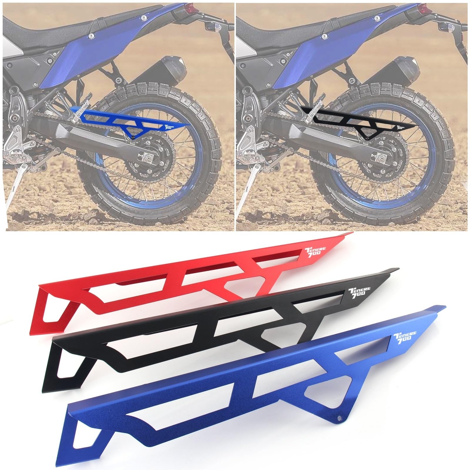 ZeNaha Accessori for moto Coperchio di Protezione for paracatena Compatibile con Yamaha Tenere 700 2019-2021 (Color : Black Tenere 700, Size : A)