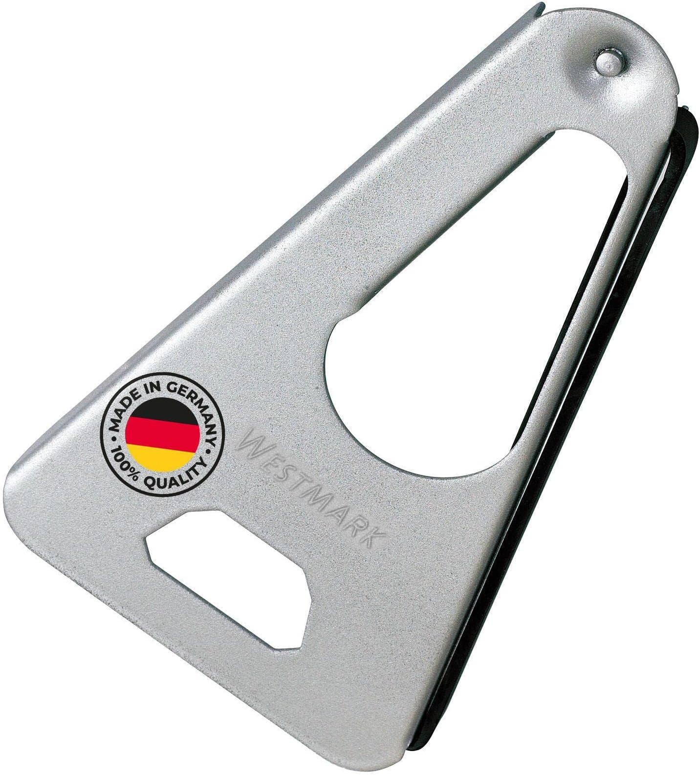 Westmark Universal Opener with Rubber Lip, Glass jar, bottle and lid opener, Length: 17 cm, Steel/Rubber, Twist, Silver, 10502270