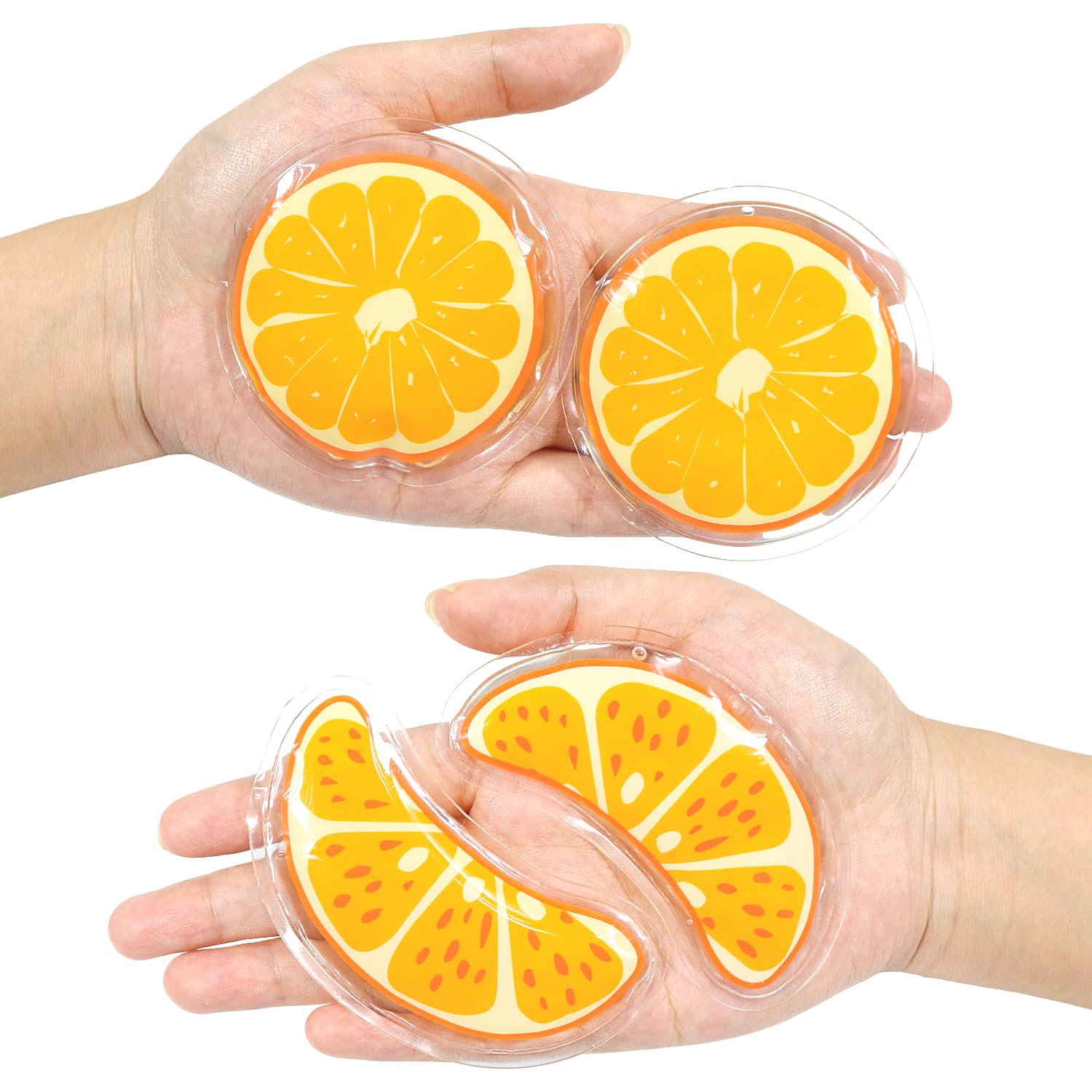 4PCS Gel Eye Ice Pack Set Reusable, Cold and Hot Compress for Eyes