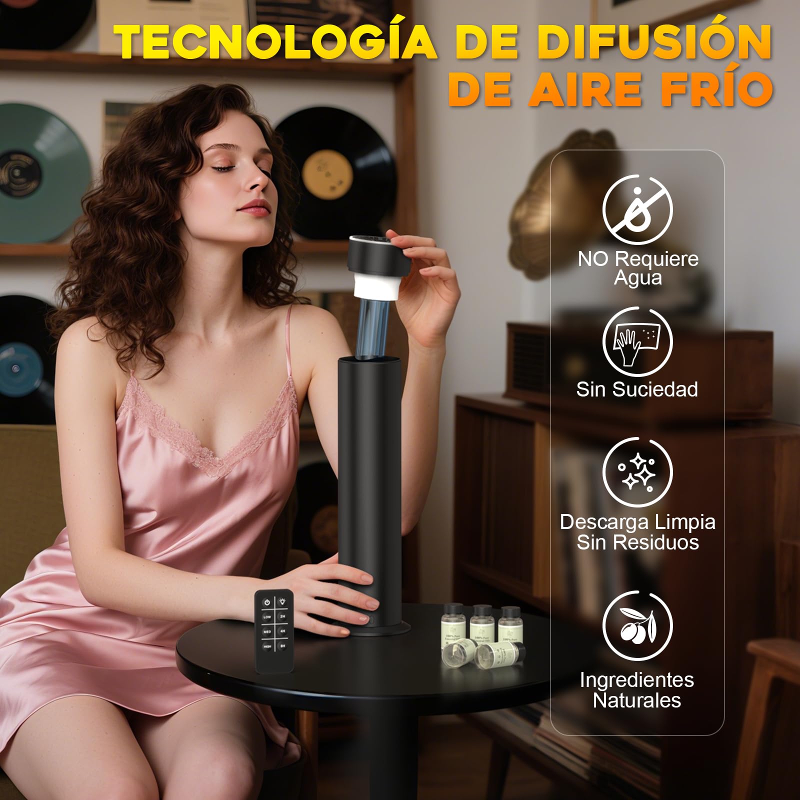 Difusor de Aceites Esenciales Sin Agua, ShinePick Difusor Aceites Esenciales 150ml Cubre 1200ft², con Control Remoto y Inteligente App Difusor de Aromas para Hogar, Dormitorio, Oficina, SPA y Hotel