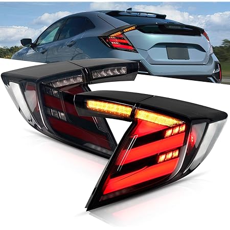Amazon シビック テールランプ 流れるウインカー Fk8 Fk7 Type R専用 全led ランニングライト オープニングセレモニー機能 左右４点セット 16 適用 1年保証 Led Taillights For Honda Civic Fk7 Fk8 Typer 16 スモークレンズ ブレーキ テールランプ