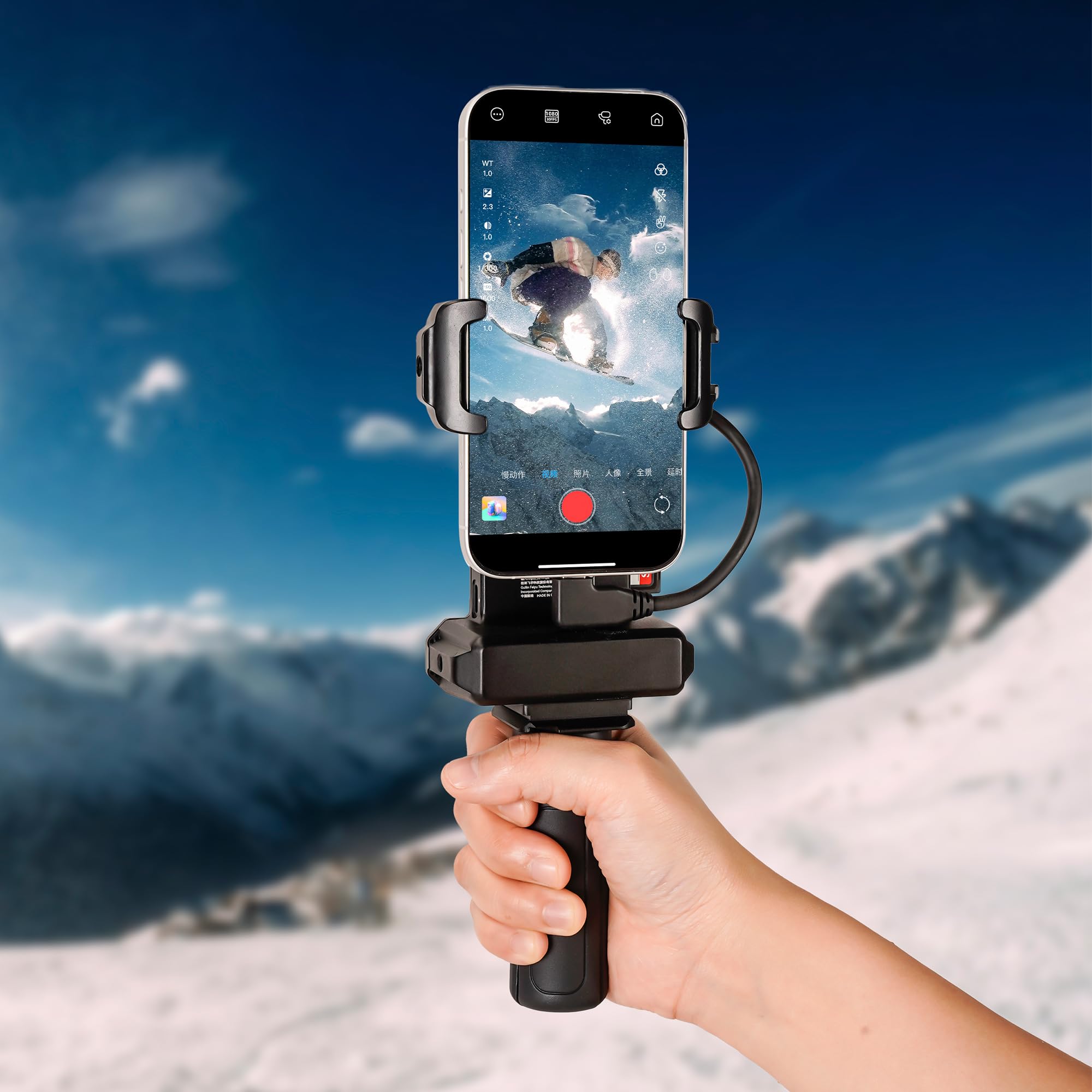 FeiyuTech Smartphone Video Rig con ventola, 3 connettori Type-C Arca-Quick-Release, registrazione orizzontale/verticale, telaio professionale