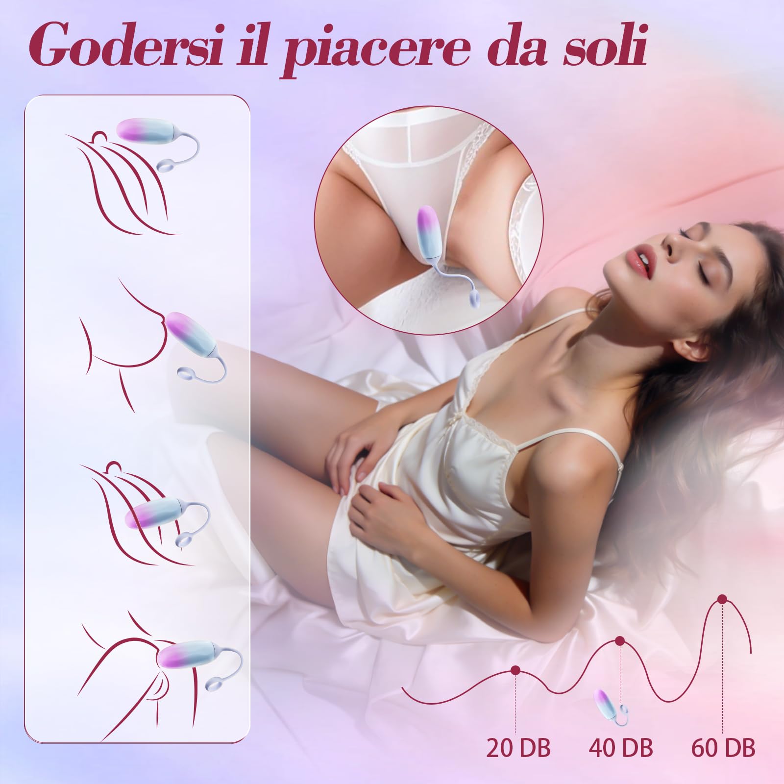 Ovetto Vibrante con Telecomando Sexytoysys Donna, Vibratoreper Donna Professionale con Controllo Remoto Tramite App e 10 Frequenza Modalità Di Vibrazione Vibratori Per Coppia