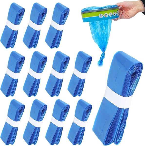 Lot de 12 sacs à mangeoires compatibles Tommee Tippee Recharges, sacs universels pour bacs à couches avec contrôle des odeurs (longueur 4,5 mètres) - 1