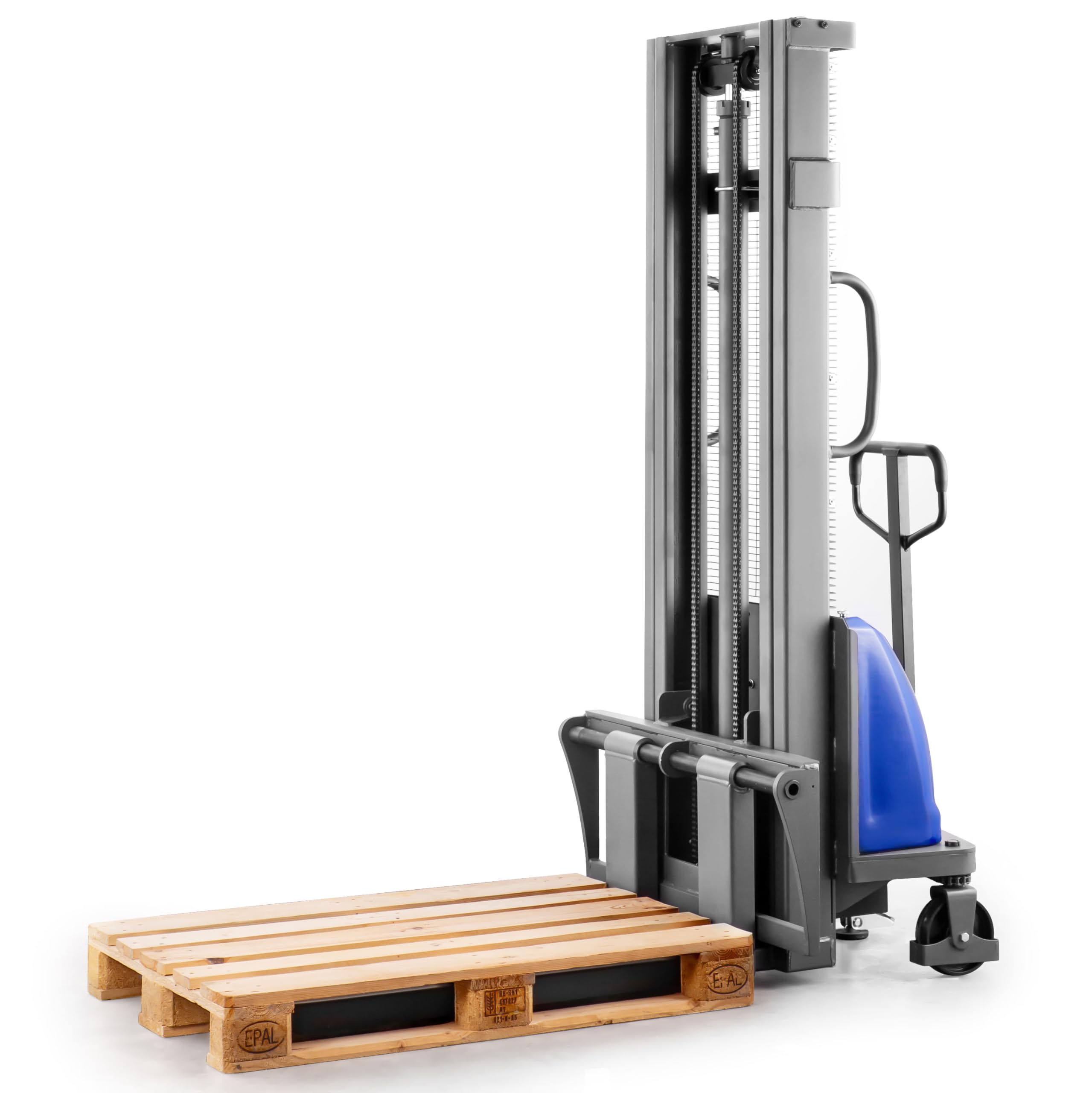 Pallit carretilla elevadora semieléctrica FLEX-E | horquillas ajustables | altura de elevación de 3000 mm | capacidad de carga de 1500 kg | apilador eléctrico