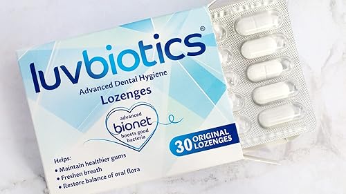Miniatura 6 de Luvbiotics  Higiene dental avanzada 30 pastillas de sabor original  Refresca el aliento y promueve buenas bacterias  Tratamiento probiótico para