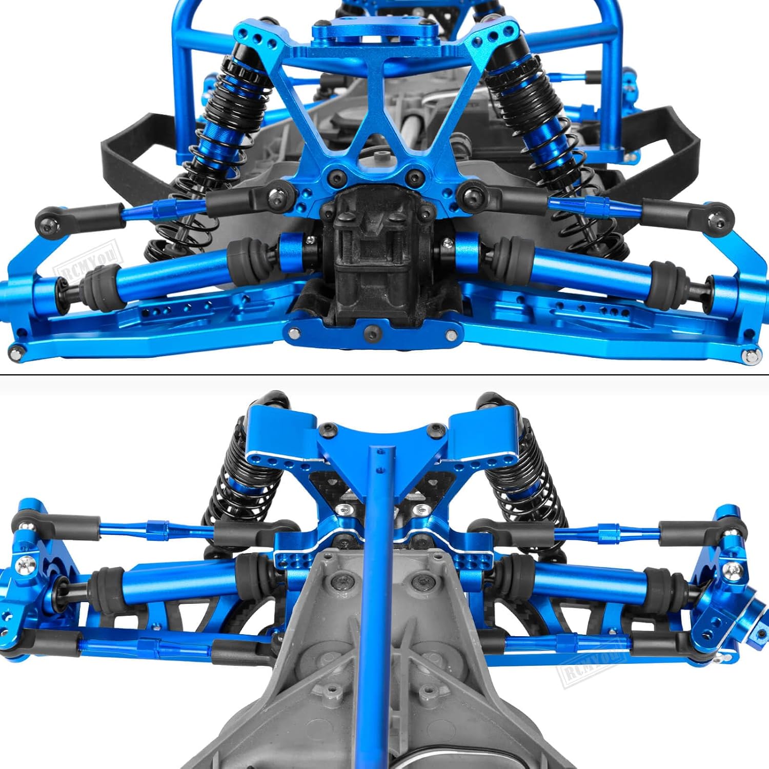 RC Drive Shaft CVD Axles Upgrades Part for 1/10 Slash VXL 4X4,Rustler VXL 4X4,Stampede VXL 4X4,#45 Steel Front Rear Driveshaft with Hex,Navy Blue