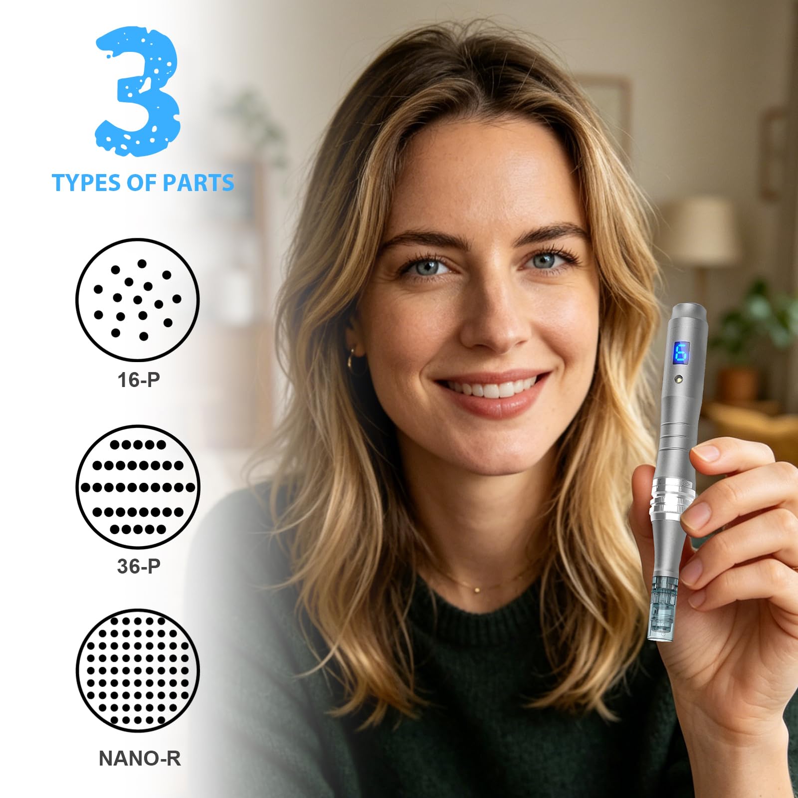 Dr Pen M8 Microneedling Pen 0.25mm Rechargeable 20 Cartridges for Home Use