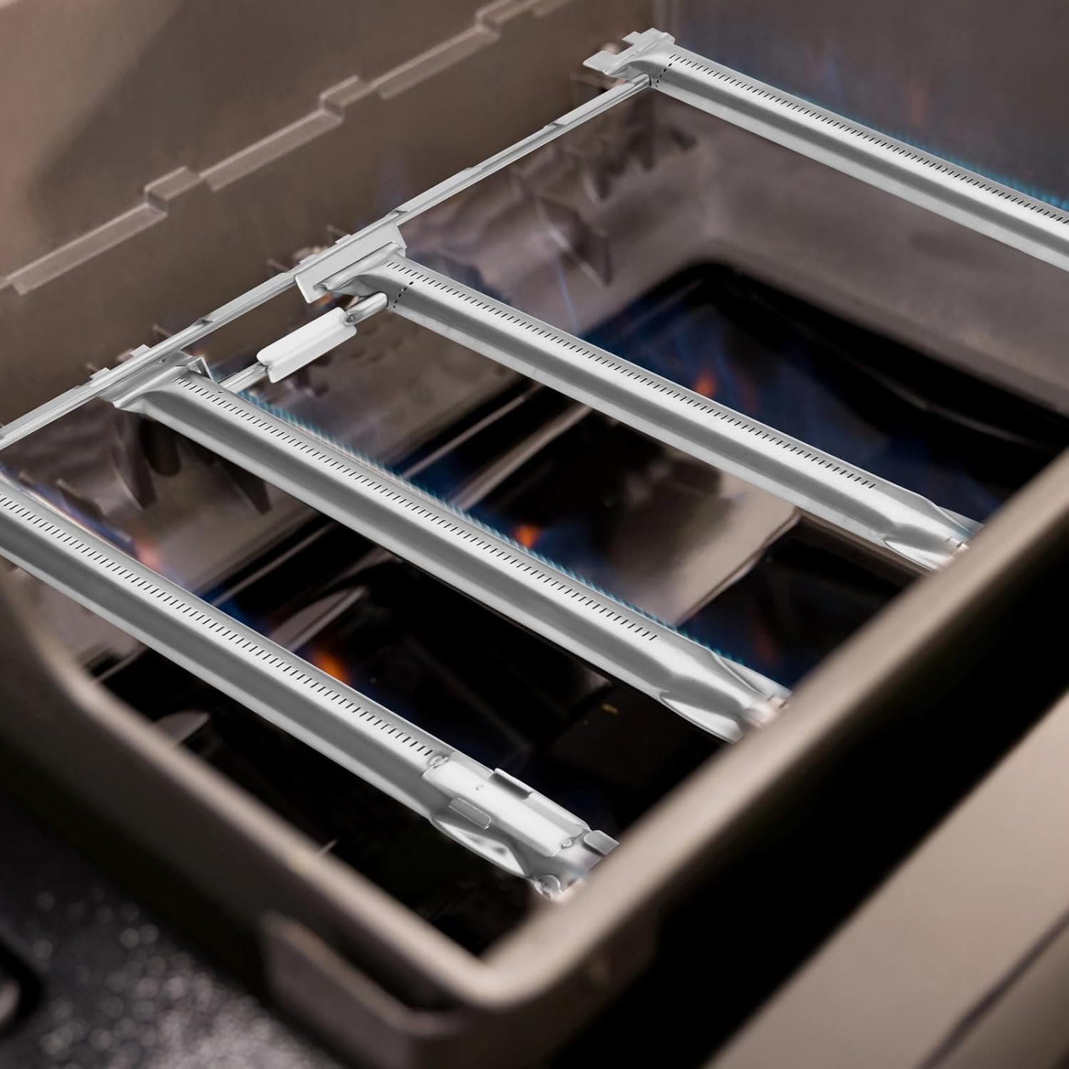 7636 Flavorizer Bars & 68948 Grill Burner for Weber GS4 Spirit 2 Parts 330 335 (w/Front Mounted Control Knobs), Replacement for Weber Spirit II Flame Guard 67046 69797 68843, 65518 69787 Burner Tube