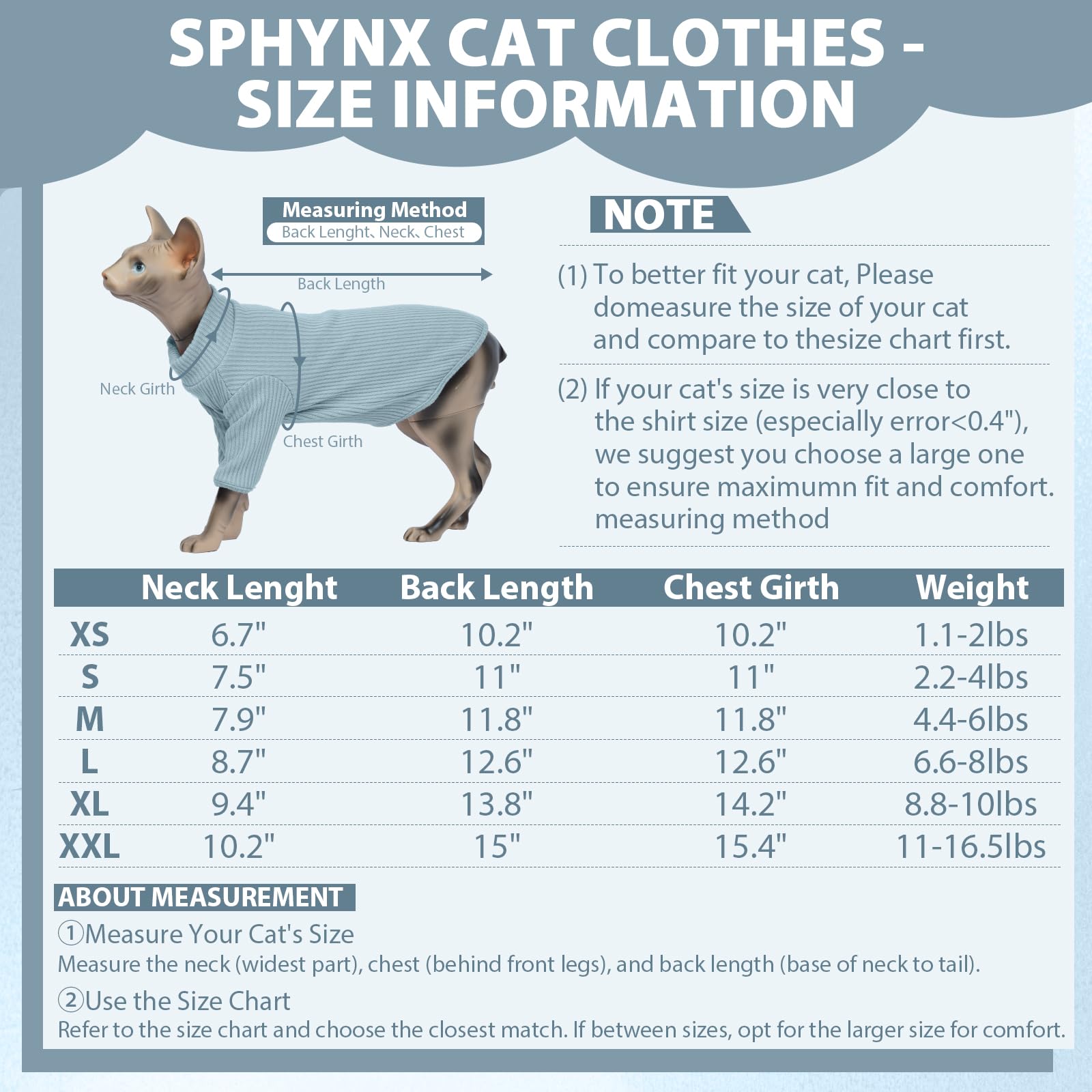 Cat Clothes, Sphynx Cat Clothing, Cat Jumper S, Cat Jumpers For Cats Only, Kitten Clothes, Kitten Jumper, Breathable Cat Pyjamas, Warm Cat Coat, Cat Sweater, Cat Vest For Sphynx,Cornish Rex — view 4