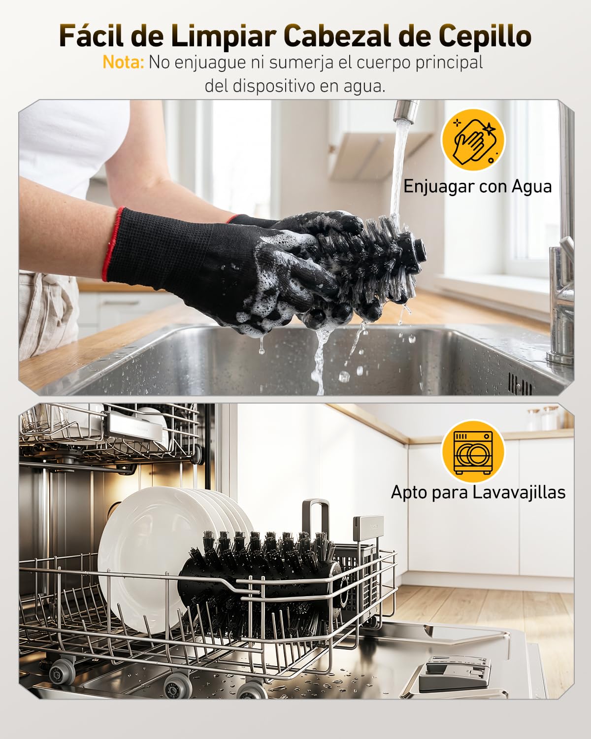 Cepillo Eléctrico para Barbacoa, Limpiador de Parrilla Inalámbrico Recargable con Cabezal Acero Inoxidable, Luz LED, 150 Min de Autonomía, 4400mAh Electric Grill Brush BBQ para Todo Tipo de Parrilla