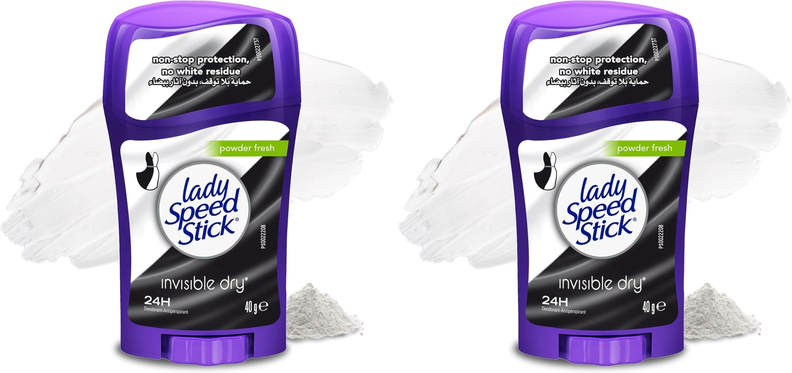 MENNEN Lady Speed Stick Invisible Dry Deodorant Powder Fresh, 1.4 Ounce, Purple (96369) (Pack of 2)