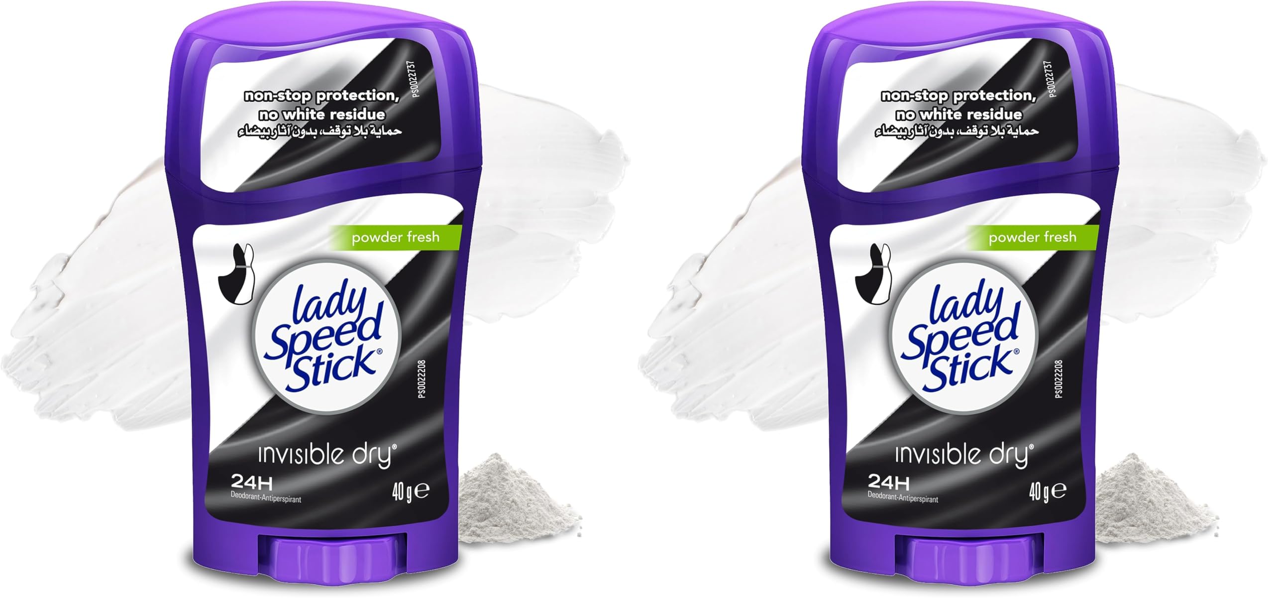 MENNEN Lady Speed Stick Invisible Dry Deodorant Powder Fresh, 1.4 Ounce, Purple (96369) (Pack of 2)