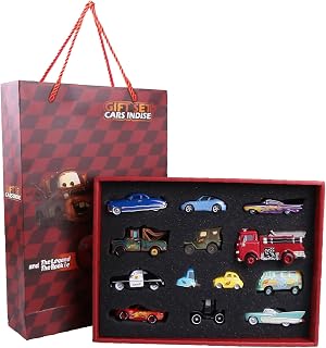 Movie Cars 2 3 Mack Uncle Mater Chick Hicks Toys Diecast 1:55 Gift Box Toys Car Play Set Model Vehical for Boys Kids (13pcs)