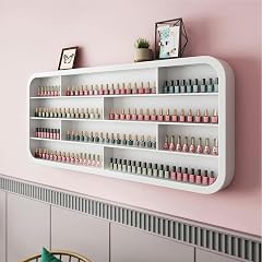LGEOELIAS Shelf Wall Exposure Bottles Nail Polish Shelf Wood Hanging Exhibition Perfumes of Essentials Hanging Wall Nail Polish