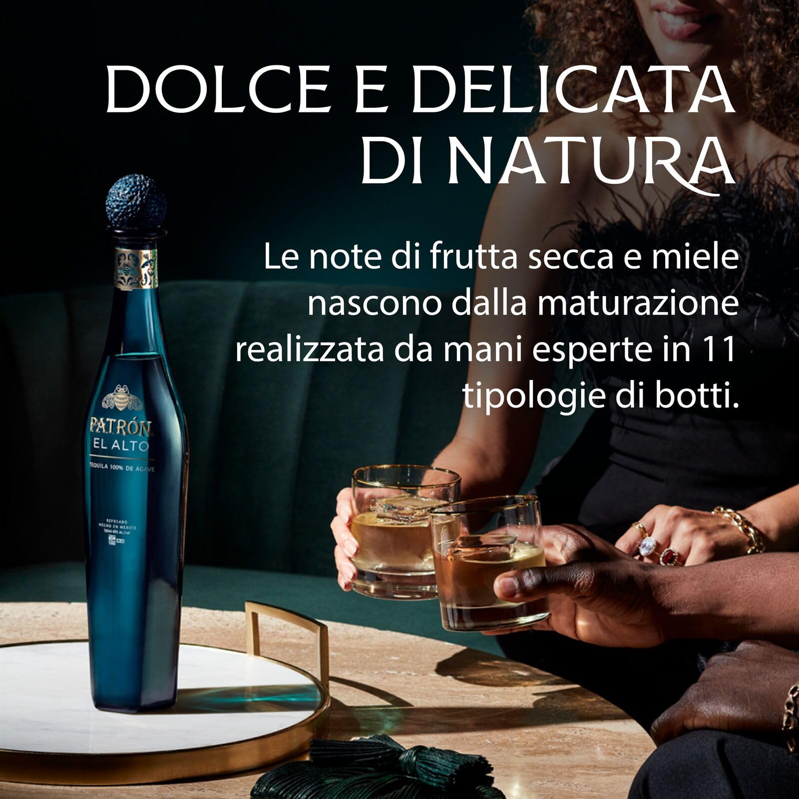 PATRÓN EL ALTO Pregiata Tequila Reposado, 40% vol., 1750 ml / 1,75 L, Realizzata a Mano in Piccoli Lotti dal 100% di Agave Blue Weber a Jalisco, Messico