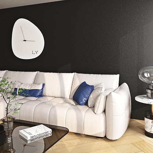 Miniatura 5 de FunStick Papel tapiz grueso negro medianoche para despegar y pegar, papel adhesivo negro para armarios, encimeras, impermeable, extraíble,