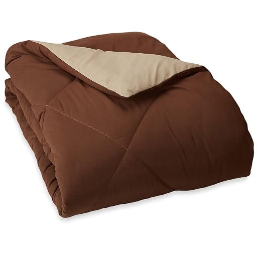 MockWares Basics Reversible Microfiber Comforter, 4-Pack, Chocolate
