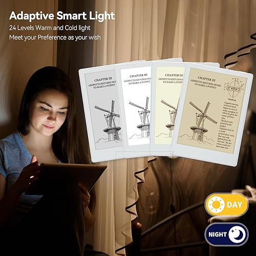 Miniatura 6 de Meebook E-Reader M8  Pantalla Eink Carta de 7.8 pies  Luz inteligente de 300 PPI  Android 14  Procesador Octa Core  Micrófonos y altavoces duales