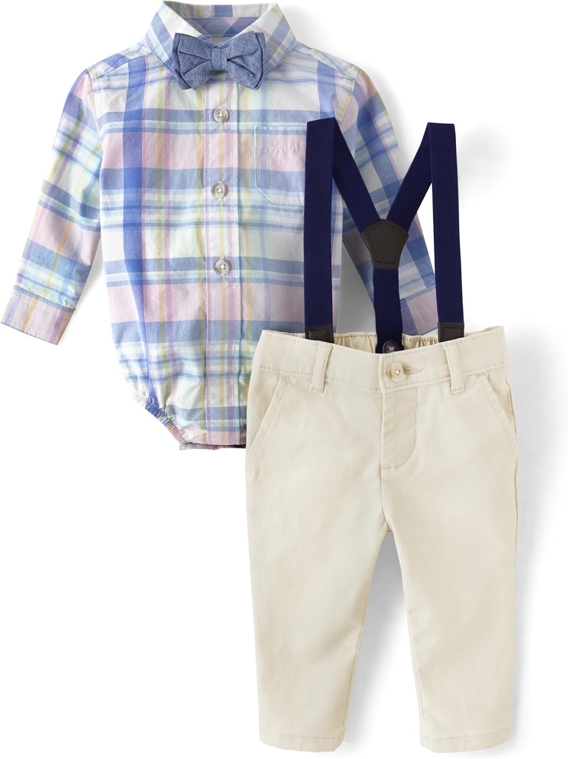 Gymboree baby-boys 2-piece Special Occasion Top and Pant Suspender Set Seasonal