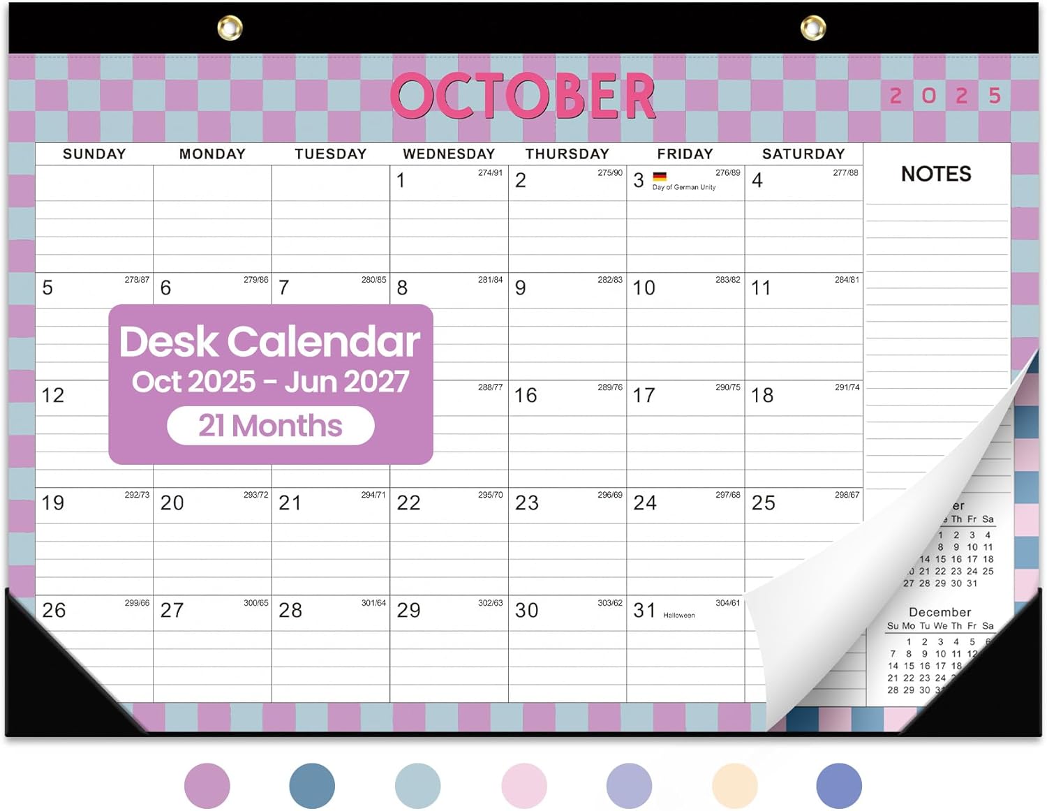 Desk Calendar 2026-2027, 18 Months Calendar Runs From January 2026 To June 2027 Large 17 X 12 Desktop Wall Monthly Calendar Planner For Home School And Office Vintage - View #5
