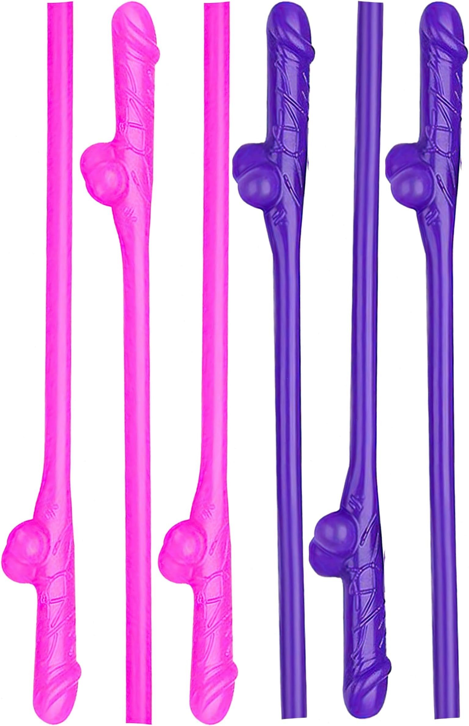 Bachelorette Party Pennis Straws 20 pcs, Plactic Pennis Shaped Straws, Crazy Straw Bride Party Favors Decorations, Funny Drinking Straws Pack, Hen Naughty Straw