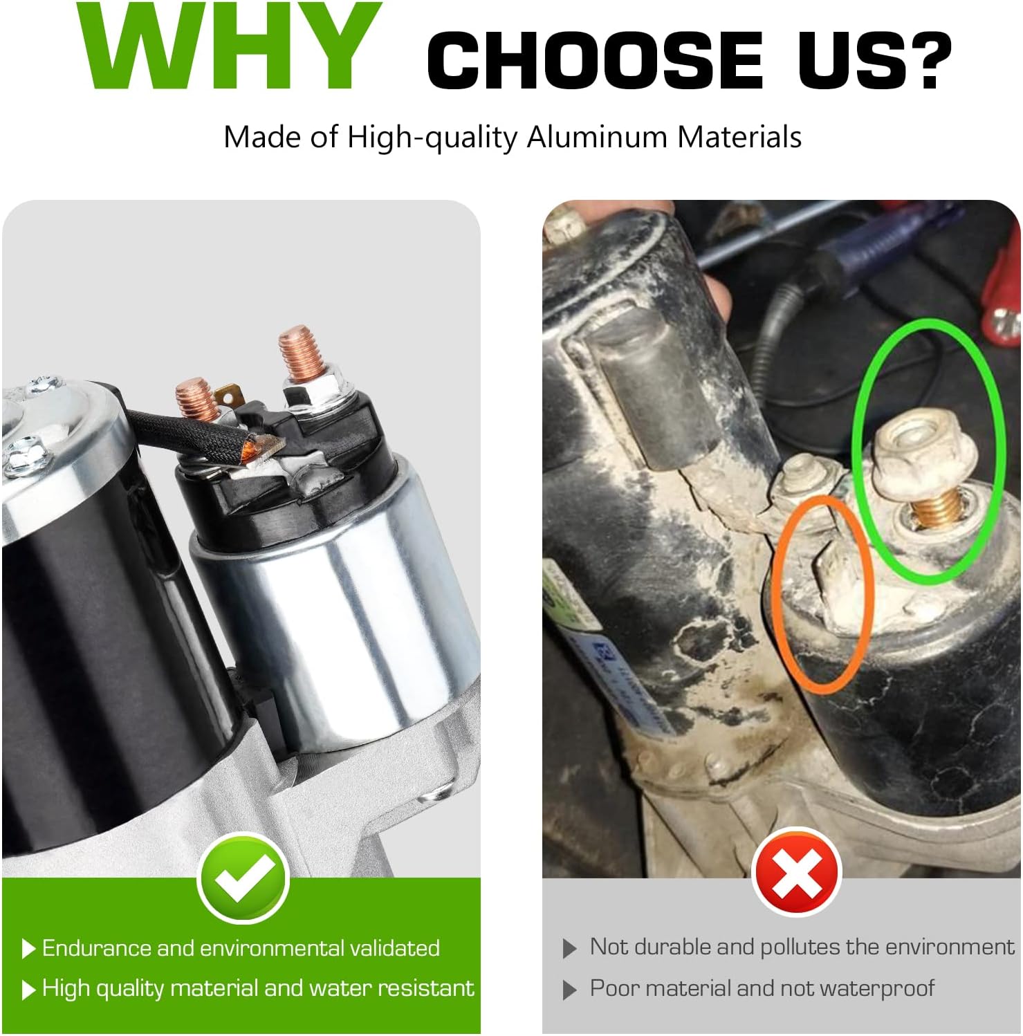 New Starter (Only for 5.7L Auto) Fit for Dodge Ram 1500/2500/3500 05-08 5.7L, for Dodge Ram 1500 2500 3500 2005 2006 2007 2008 5.7L, 12V 1.7KW 10Teeth, 17465, 04801253AA, 4801253AA, 17933