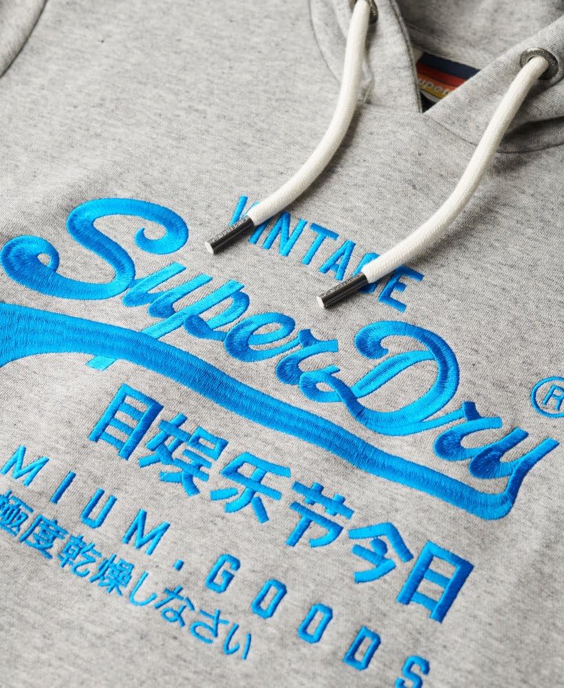 Superdry Męska neonowa bluza z kapturem z nadrukiem graficznym