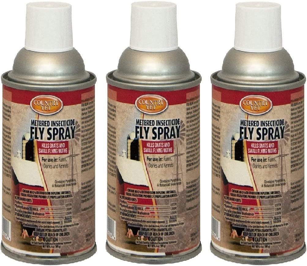 3 Pack COUNTRY VET METERED Fly Spray, Size: 6.4 Ounce (Catalog Category: Bug & Insect Control:FLYS and Insects)