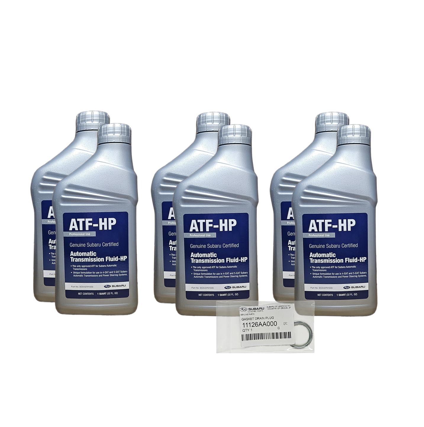Subaru Automatic Transmission Fluid (ATF) Pack of 6 - SOA427V1500 - Genuine OEM