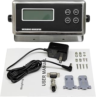 Cgqshenqi LP7515 Digital Load Cell Indicator for Scales - Bright LCD, RS232, LB/OZ/KG, OP-902 Replacement, 4-Prong Connector