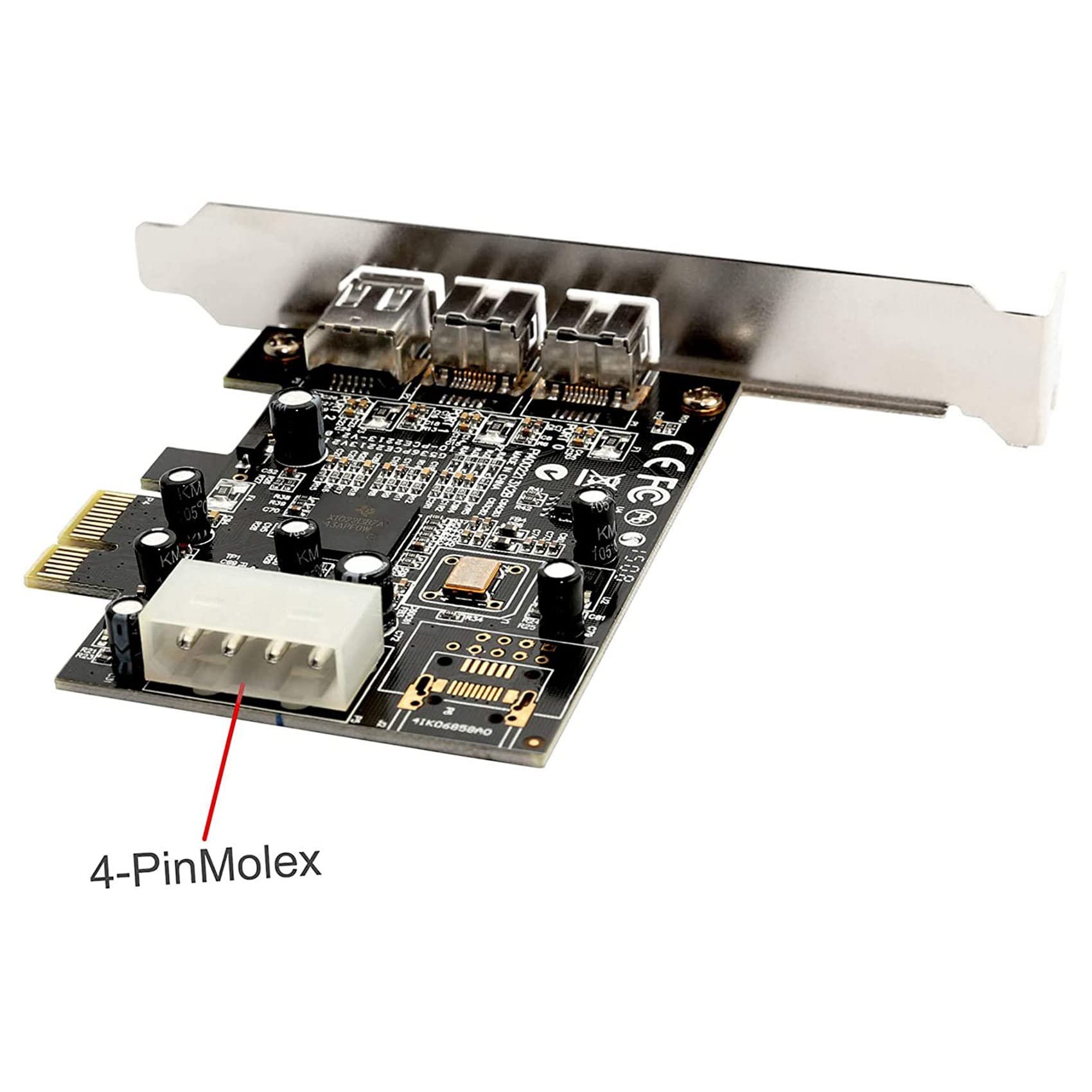 shanpu -PEX30016 3 Puertos IEEE 1394 Firewire 1394B y 1394A Tarjeta PCIe 1.1 X1 Chipset TI XIO2213B Requiere Controlador Heredado